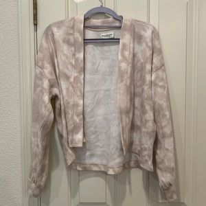 Abercrombie & Fitch Cream Tie-Dyed Cardigan